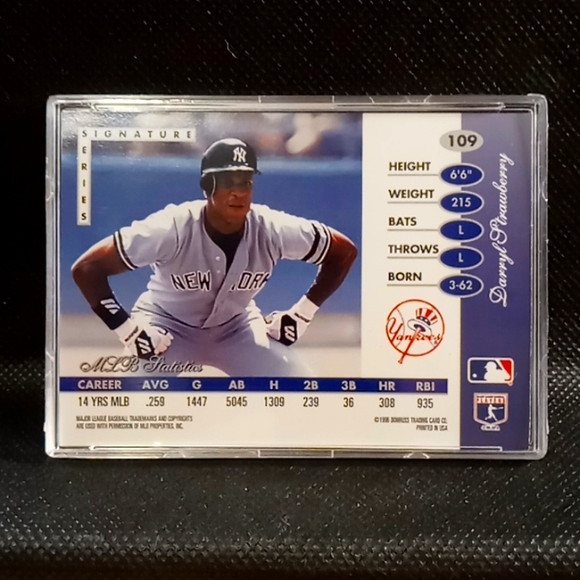 Darryl Strawberry - Gold Press Proof -  1996 Leaf Signature Series Trading Card - Picture 2 of 2